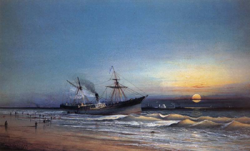 unknow artist tHE Blockade Runner Ashore oil painting picture